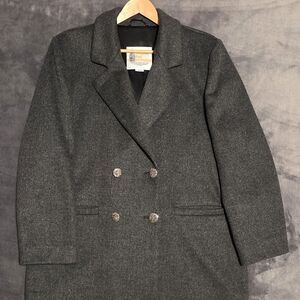 London Fog Gray Double-Breasted Women's XL Peacoat Coat